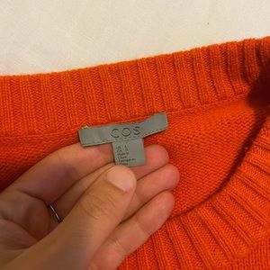 Cos orange cashmere sweater. Super soft, warm and comfortable